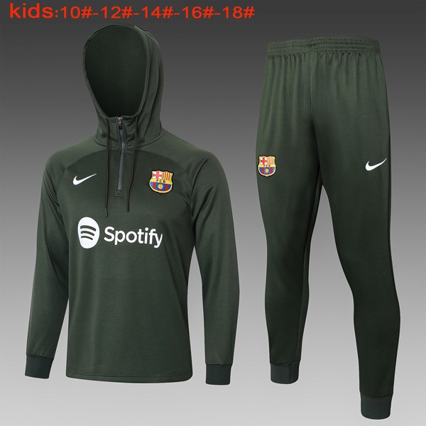 Ninos Sudadera Con Capucha Barcelona 2024 Verde 2